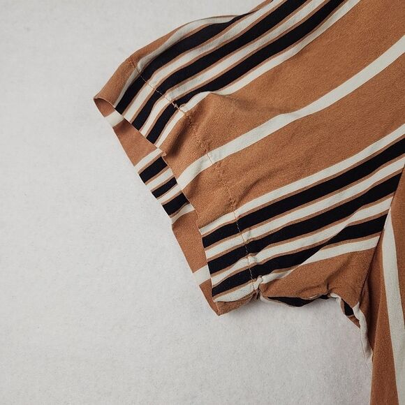 Denim & Flower Rickey Singh Large Shirt Mens Retro Stripe Short Sleeve Button - Picture 5 of 8